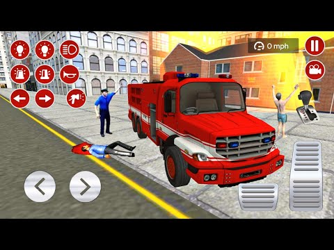 Real Fire Fighting Van Driving Simulator - 911 Engine rescue Car Driving Simulator
