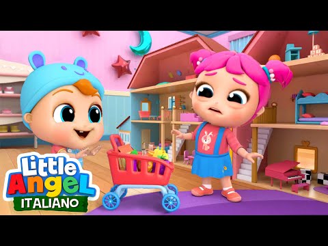 Gianni Rompe la Casa Delle Bambole 🧸🏠 Cartoni Animati con Gianni Piccino - Little Angel Italiano