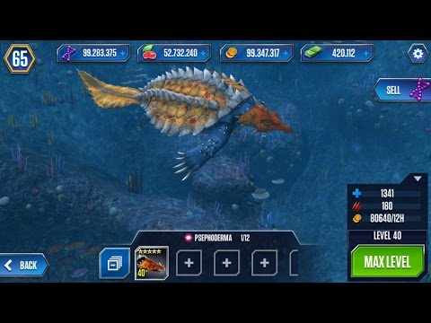 PSEPHODERMA level 40 AQUATIC DINO - Jurassic World The Game