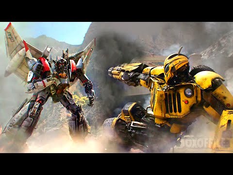Bumblebee VS Blitzwing (the evil jet robot)