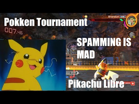 WORST SPAMMER EVER Pokken Tournament Friendly's Pikachu Libre #4