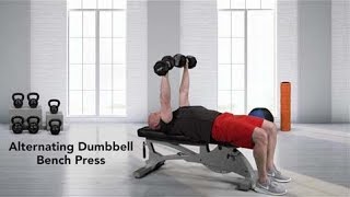 Watch: Alternating Dumbbell Chest Press - Proper Form