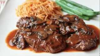 Beef Medallions with Caramelized Tomato Mushroom Pan Sauce - Beef Tenderion Medallions
