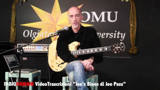 Fabio Mariani Video Trascrizione dell'assolo di Joe Pass "Joe's blues"