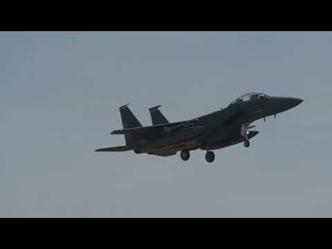 An incredible fighter aircraft landing, the F15 Eagle #usaf #f15 #f-15