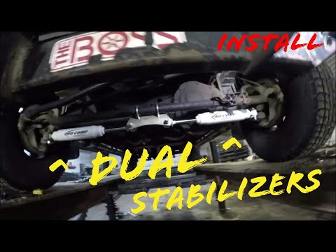 Pro Comp Dual Steering Stabilizer Kit 222286 on Cummins Excursion
