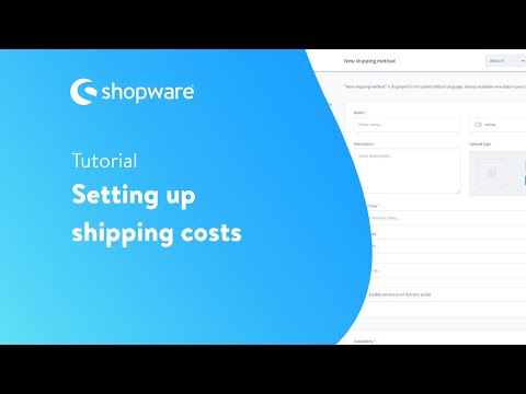 Setting up shipping costs (Shopware 6 Tutorial EN)