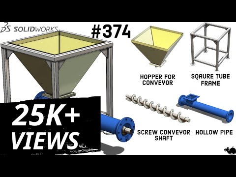 Step-by-Step Tutorial: Designing a Feeding Hopper Conveyor in SolidWorks  #374 #designwithajay #cad