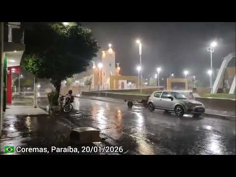 🇧🇷 CHUVA FORTE EM SÃO BENTINHO E COREMAS, PARAÍBA 20/01/2026
