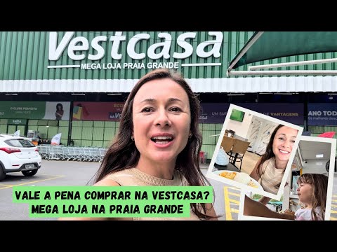 CONHECI A VESTCASA MEGA LOJA DA PRAIA GRANDE — mostrei tudo e até ALMOCEI por lá!