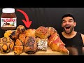 CHOCOLATE NUTELLA CROISSANTS DONUTS CINNAMON ROLLS PAIN AU CHOCOLAT EATING SOUNDS ASMR MUKBANG