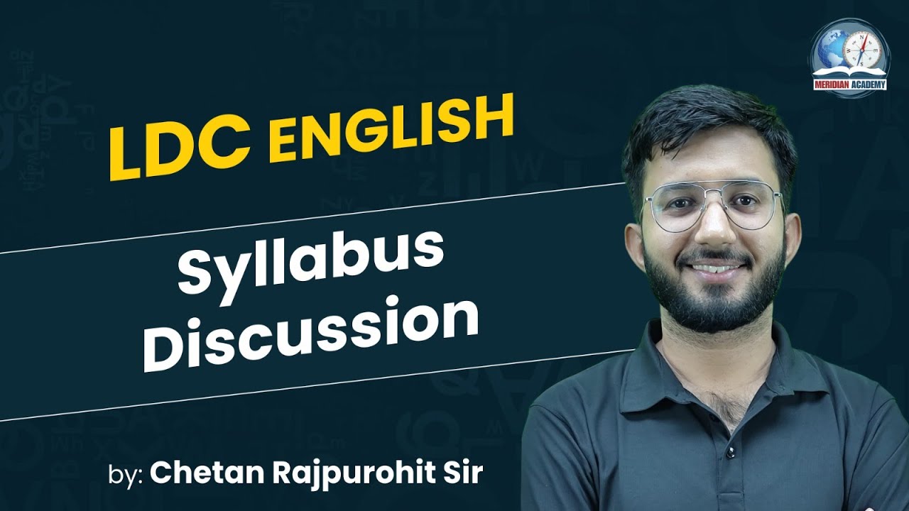 LDC English Syllabus Discussion | By Chetan Rajpurohit Sir