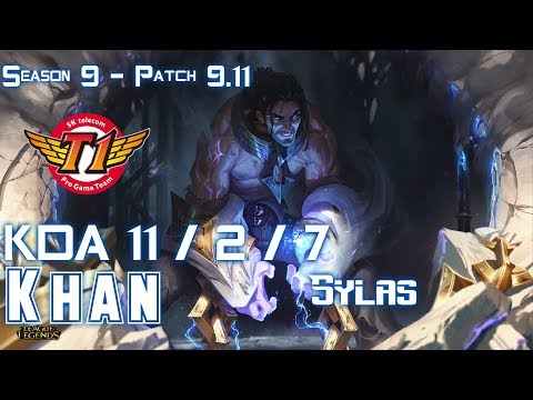 SKT T1 Khan SYLAS vs CAMILLE Mid - Patch 9.11 KR Ranked