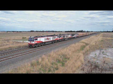 SCT 6PM9 Mixed Freight Train - Boxcars / Containers / Steel (12/4/2022) - PoathTV Australian Railway