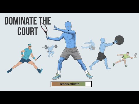 The physique of a tennis athlete