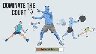 The physique of a tennis athlete