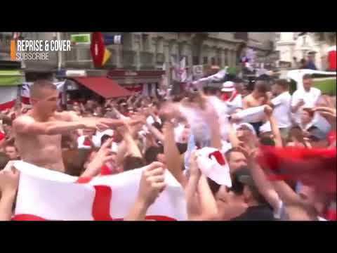 England fans singing Vardy's on fire - St Etienne 2016