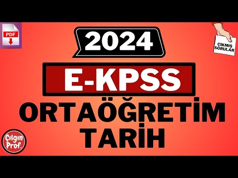 2024 E-KPSS Secondary Education History [+PDF] - 2024 E-KPSS Secondary Education Past History Que...