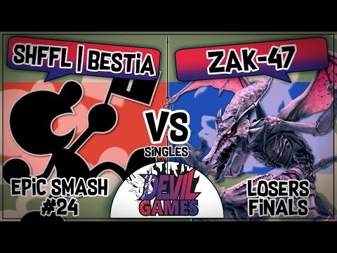 Epic Smash #24: SHFFL|Bestia (Mr. Game & Watch) vs zAK-47 (Ridley) - Losers Final