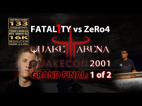 quake3 quakecon 2001 | fatal1ty vs zero4 | quakeIII qcon 2001| 16K resolution Q3 gameplay
