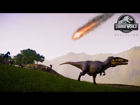 All Carnivore Dinosaurs escaping the METEOR CRASH! - Jurassic World Evolution