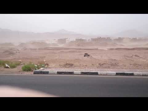 Dahab, 07 of may 2019. The wind approx 20 m/s