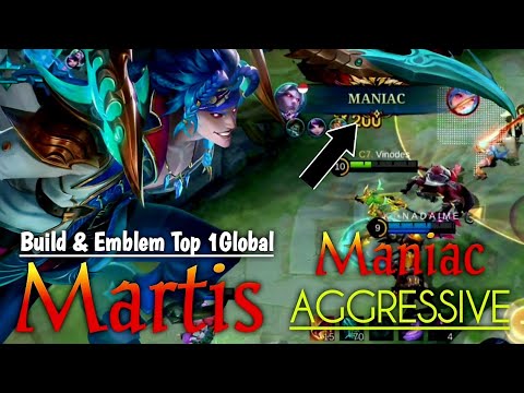 Maniac Martis Aggressive!! ~  Best Build Martis2024 - MLBB