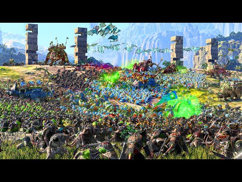 LIZARDMEN vs SKAVEN - Massive TotalWar Warhammer 3 battle