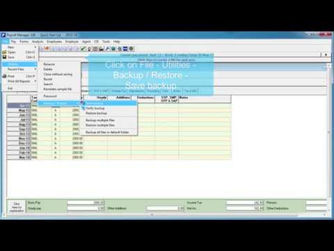Backing Up Payroll Data
