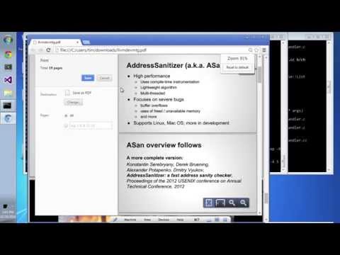 ASan for Windows talk at LLVM dev meeting
