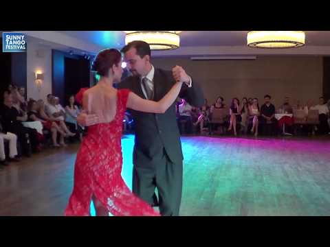  Vassia Thanopoulou  and  Gabriel Marino  are  dancing  to  the  tango  "  Naranjo En Flor  "  by  Pedro Laurenz  at  Sunny Tango Festival  in  2019