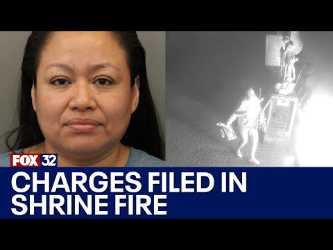 Arlington Heights woman caught on video torching Shrine of Our Lady of Guadalupe