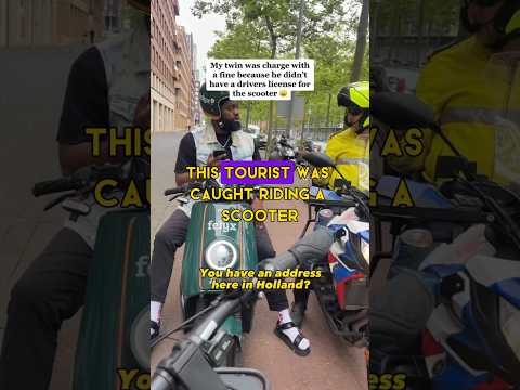 Tourist Fined For riding without Driving License #netherlands #scooter
