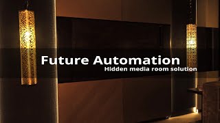 Hidden TV media room solution at Pulse Home Cinemas in the UK