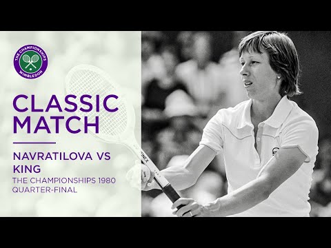 Martina Navratilova vs Billie Jean King | Wimbledon 1980 Quarter-final | Full Match