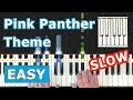 Pink Panther Theme - SLOW EASY Piano Tutorial - (Synthesia)
