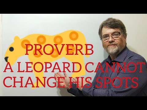 English Tutor Nick P  Proverbs (74)  A Leopard Cannot Change His Spots