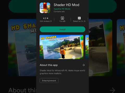 Minecraft HD shader mod download Play Store #shorts #minecraft #subscribe #like