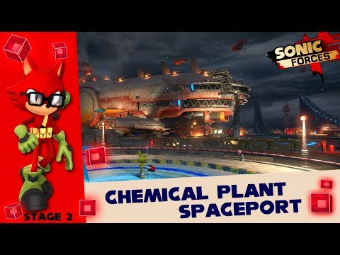 Sonic Forces [PC] - Chemical Plant: Spaceport (Stage 2) - Walkthrough