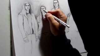 Graphit drawing inspired by the Portuguese Gothic metal band Moonspell.