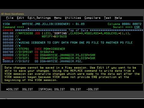 IEBGENER and SORT | All About Mainframes