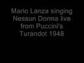 Mario Lanza Nessun Dorma live 1948