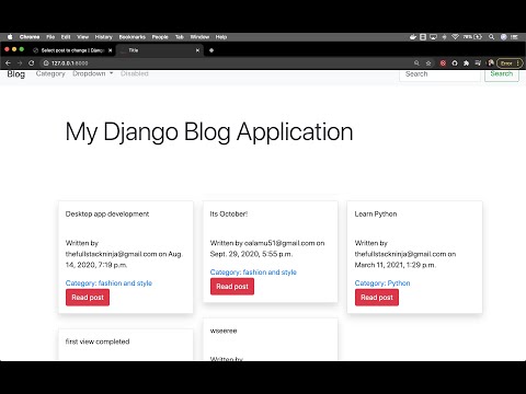Create a Blogging application with Django (What we would build)