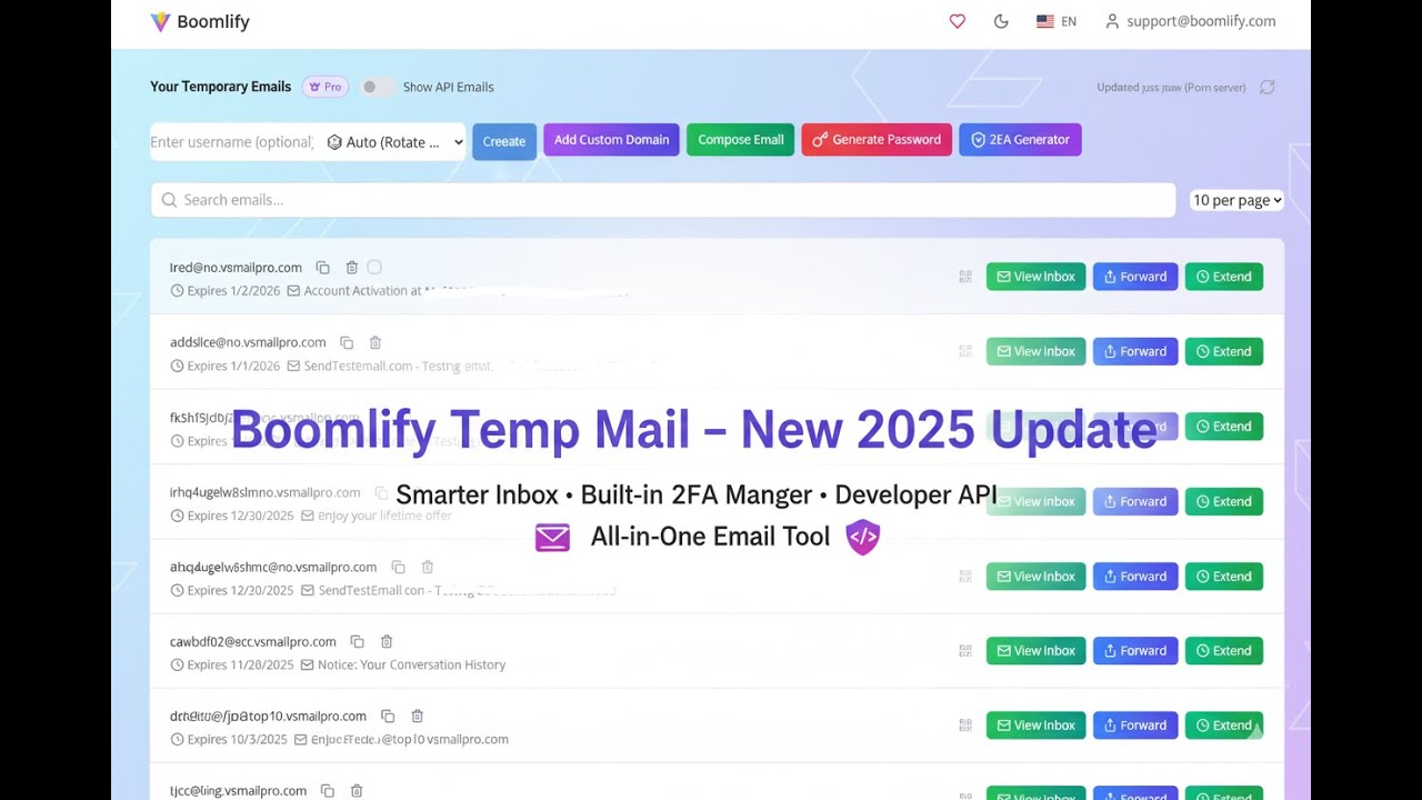 Temp mail by boomlify demo video