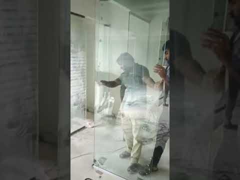 Frosted transparent toughened glass shower partitions
