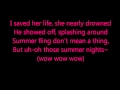 Glee - Summer Nights - lyrics