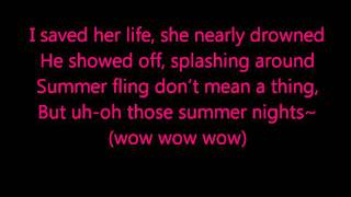 Glee - Summer Nights - lyrics