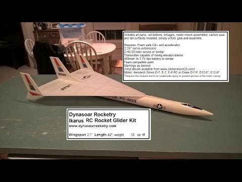 Ikarus RC rocket glider from dynasoarrocketry.com