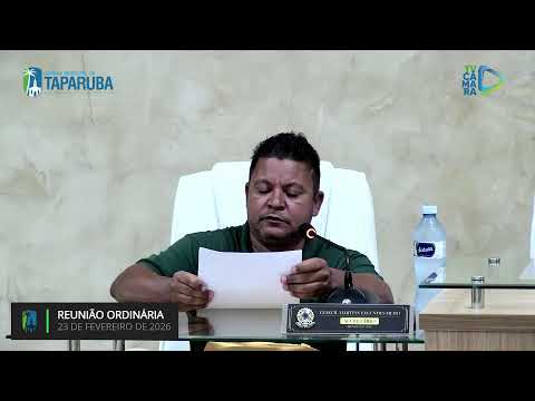 1 Reunião ordinária da Câmara Municipal de Taparuba MG.