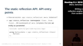 Writing a reflection engine from scratch - Manuel Sanchez - Meeting C++ 2016